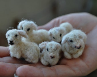 Needle felted animal, Tiny lamb, Needle felt animals, Felted lamb, For custom orders