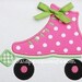 197 Roller Skate Machine Embroidery Applique Design