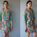1960s suit / 60s dress / 60s skirt suit / mod floral suit / cropped suit - size small
