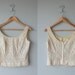 lace tank / 60s top / ivory lace 60s top / 60s lace tank / cropped tank / 1960s vintage shell - size medium