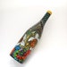 Wine Bottle hand painted, Art Vase Painted Sea Turtles, Message in a Bottle
