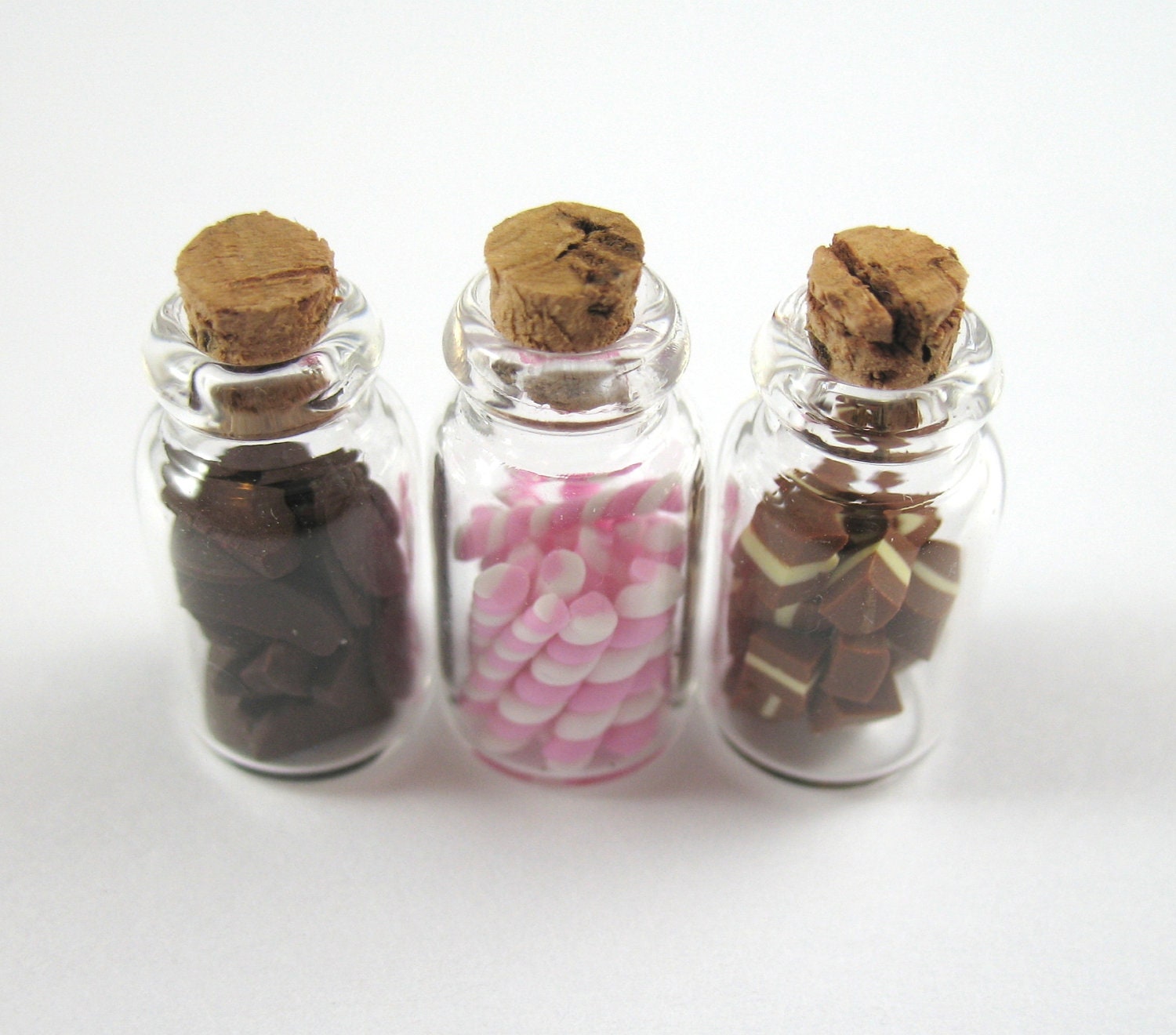 Dollhouse Miniature Food 3 Jars of Candy in 12th Scale