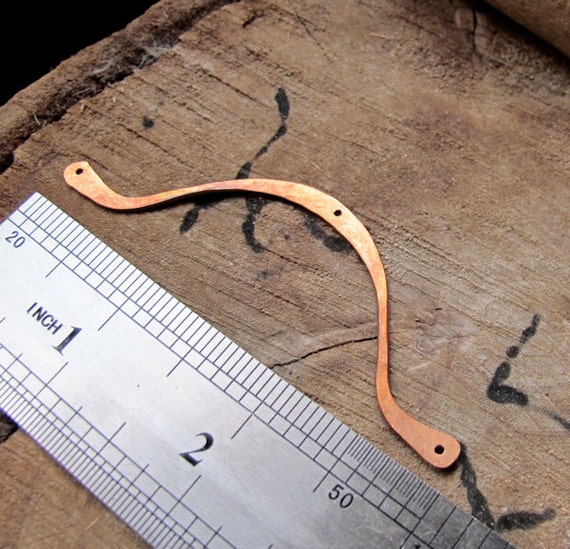 Copper Curved Bar Pendant Findings Necklace Connector