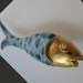 Vintage Happy Fish Brooch Blue & Green