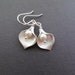 Calla Earrings, Silver Lilly Pearl Earrings, Bridal Party Jewelry, Bridesmaids gift, Maid of Honor, Wedding Jewelry