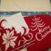 SALE - 4 Vintage items, including 1 hankie, 1 linen hand towel, 2 napkins, red, white, 1960s, 1950s, Christmas, handkerchief