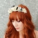 Bridal hair accessory, wedding flower headband, ivory floral head piece - Catherine's nocturne