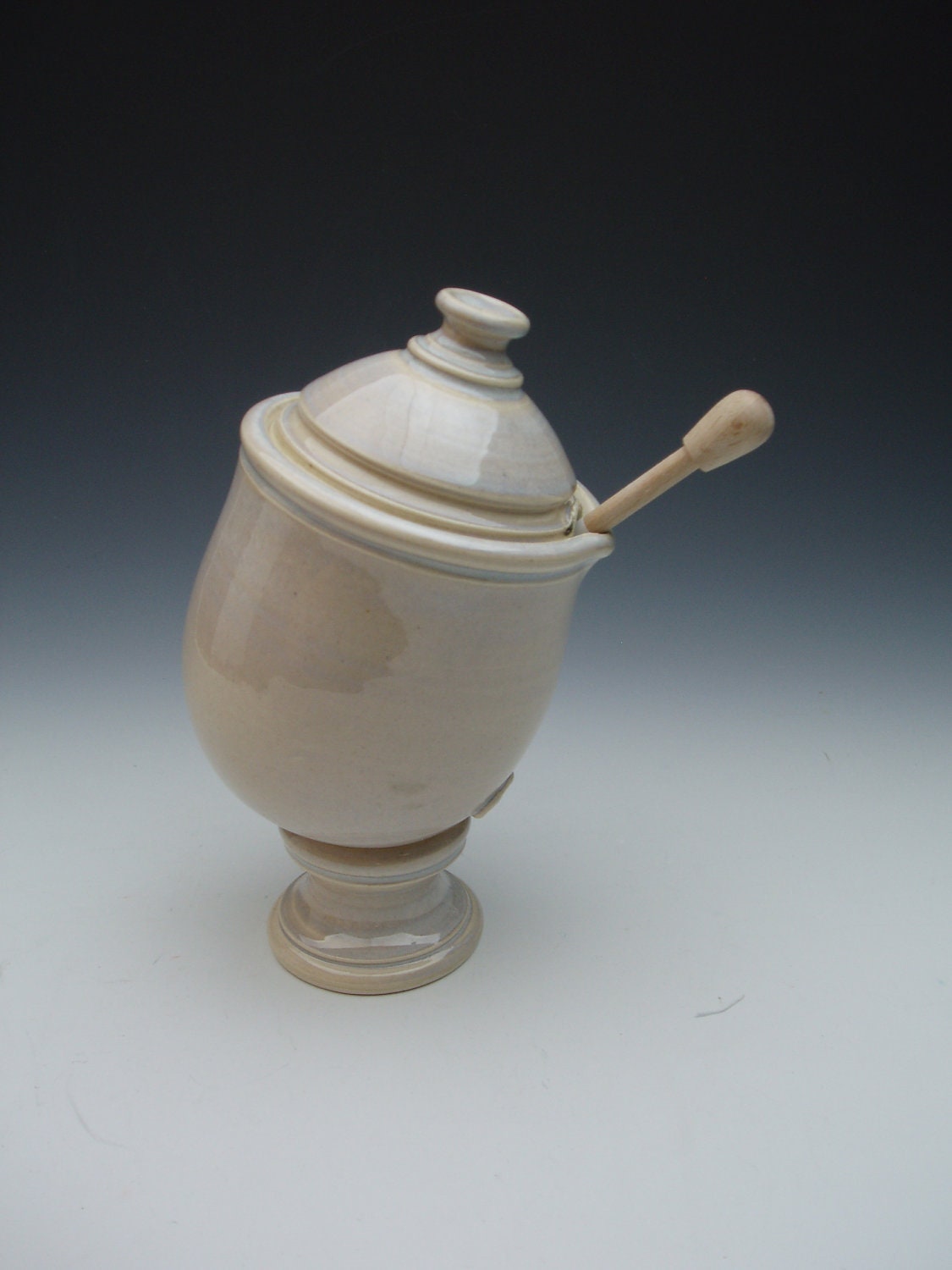 Handmade Ceramic Honey Pot by LindooPottery on Etsy