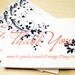 Personalized Business Thank You Print Mini Cards with Leaves & Butterflies Design - Cardstock - 2 1/2"x3 1/2" - Set of 8