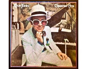 Glittered Elton John Greatest Hits Album