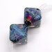 Handmade lampwork beads - Chinese Lantern - magenta, pink, blue, violet, crystal shaped glass beads