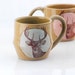 mug deer rustic woodland