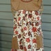 Fall Flower Smock Apron Fully Lined