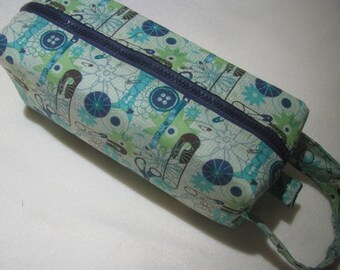 Craft and Sewing with Surprise Embroidery Inside Cosmetic Bag Makeup Bag LARGE