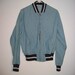 Vintage Men's 1960's Pale Blue Denim JACKET. Zip front. Yachting, Boating, Sailing, All weather Jacket.