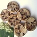 6 Spalted Maple Wood Wooden Tree Branch Buttons - 1 1/2 inches, 2 Holes, For hand knits, journals, and pillows
