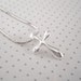 Sterling Silver Cross Pendant with 16 inch Snake Chain