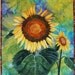 Sunflowers Original Art Quilt by Lenore Crawford