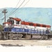 train in davis, CA (print)