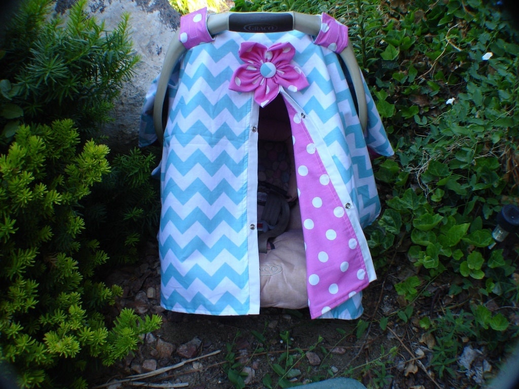 Girl Car seat Canopy / Car seat cover / car seat by CoveredNLove1