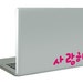 Korean Words I Love You Laptop Car decals FREE WORLDWIDE SHIPPING