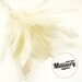Ivory Hackle & Diamond Goose Feather Wired Millinery Hat Trim Mount