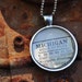 Map Pendant Necklace from Vintage Atlas MICHIGAN Scale of Miles