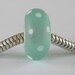 Green Sea Glass Effect Handmade Lampwork European Charm Bead - SRA - Fits Troll/Biagi etc
