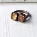 Copper Ring Imperial Topaz Crystal Gold Golden Pink Grapefruit Cocktail Gemstone Stone Rough Handmade