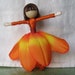 Tulip Flower Fairy - Orange Gold Ombre - Spring Fairy Doll - Waldorf Flower Fairy - Flower fairy