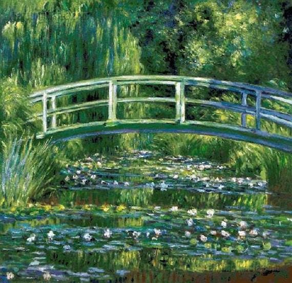 Items similar to Cross Stitch Pattern PDF - Water Lily Pond Monet PDF ...