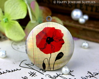 New Technology - 1pcs 33mm (PL-33-335) Handmade Antique Bronze Brass Photo Locket Pendant / Charm