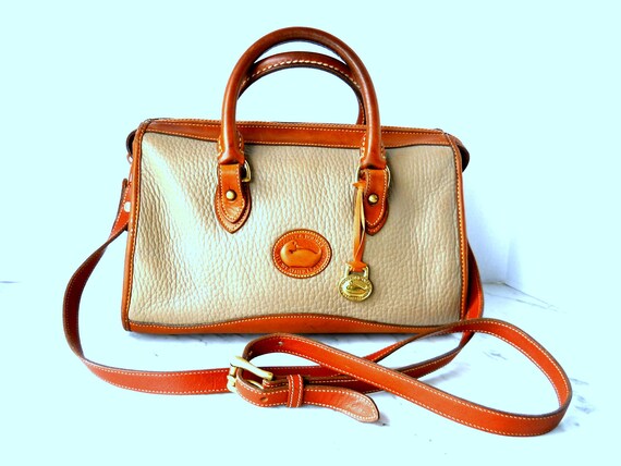 Dooney and Bourke Classic Satchel // Taupe and British Tan AWL