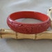 Carved Cinnabar Chinese Dragon Bracelet