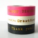 PINK GOLD Happy Birthday Washi Tape Thank You Japanese Masking Tapes For You, Messages - Set of 3 PrettyTape