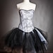 Size Large Spider web Burlesque Corset tulle dress Ready to Ship