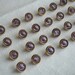 VINTAGE - 40 very nice lavender glass buttons (13.5 mm) with fine golden edges