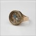 Altered Victorian 10k Gold Ring with Compass