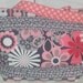 Daisy Flowers Large Ruffled Tote Blooms Petal Pink and Gray Groovy Guitars Polka dot Purse Ready To Ship