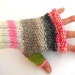 Funky fingerless gloves, pink women gloves, cute mittens, gift for her