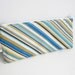 Zipper Pouch, Pencil Case, Striped Seersucker Recycled Necktie
