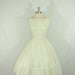 1950's Vintage Wedding Dress - Wonderful White Nylon Chiffon Full Skirt Sleeveless Short Summer Bridal Frock