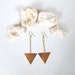 Golden Arrows Minimalist Triangles Earrings