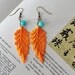 SALE Beautiful colorful summer earrings/ Orange Lace earrings with amazonite/ Tribal lace/ Boho earrings/ Lace fashion/ rusteam tt team