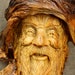 Sold Carving to Maria-------- Ooak Wood carving of a Wood Spirit a Great Wood Anniversary or Wedding Gift carved by Gary Burns the Treewiz