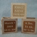 3 Personalized Baby Keepsake Blocks - Set of 3 Identical Blocks