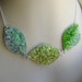 Stained Glass Leaf Bib Necklace