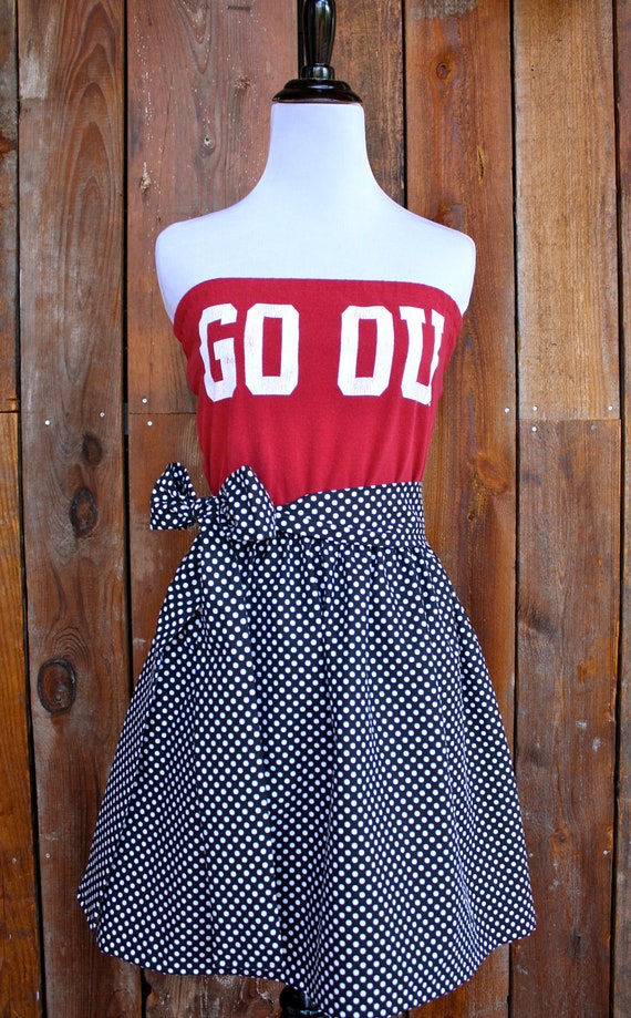 University of Oklahoma Sooners OU Strapless Game Day Dress