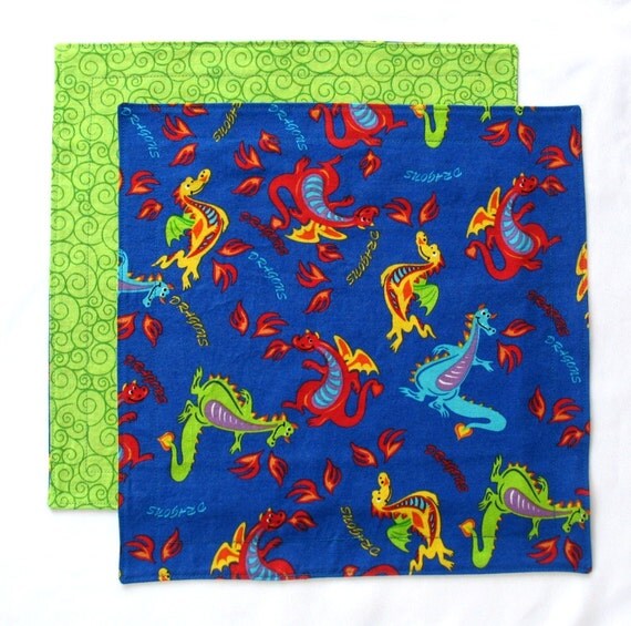 Cloth Napkins Kids Reusable Napkins School by SticksNStonesGifts