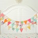 Gumball Circus Fabric Bunting Pennant Garland Decoration 9 Feet / Vintage Carnival Style